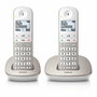 PHILIPS Teléfono duo inalámbrico XL4902S Blanco y gris