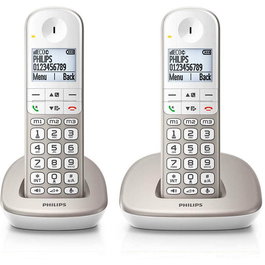 PHILIPS Telefono inalambrico DECT Duo - Telefono para mayores con teclas grandes y pantalla