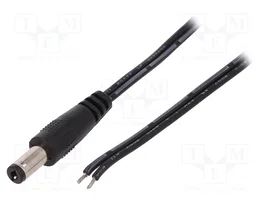 ESPE Cable de alimentación CC 5,5/2,1 negro 1,46m