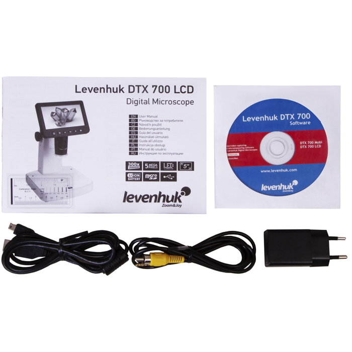 Levenhuk DTX 700 LCD Microscopio Digital Blanco / Negro