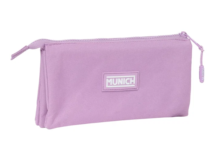 Safta Portatodo Triple Munich Basics Lila 22x12x3 cm