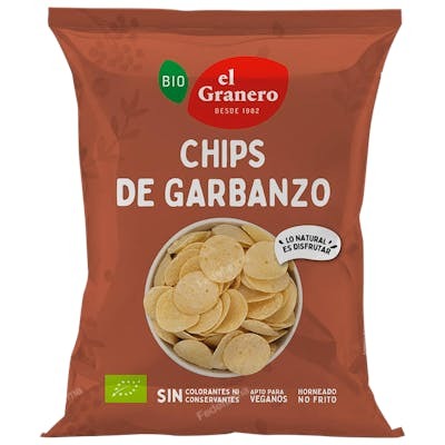 El Granero Chips de Garbanzos Bio 80 g (Pack de 12 unidades) El Granero Chips de Garbanzos Bio 80 g (Pack de 12 unidades)