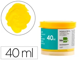Liderpapel Témpera escolar amarillo 40 ml (Pack de 5)