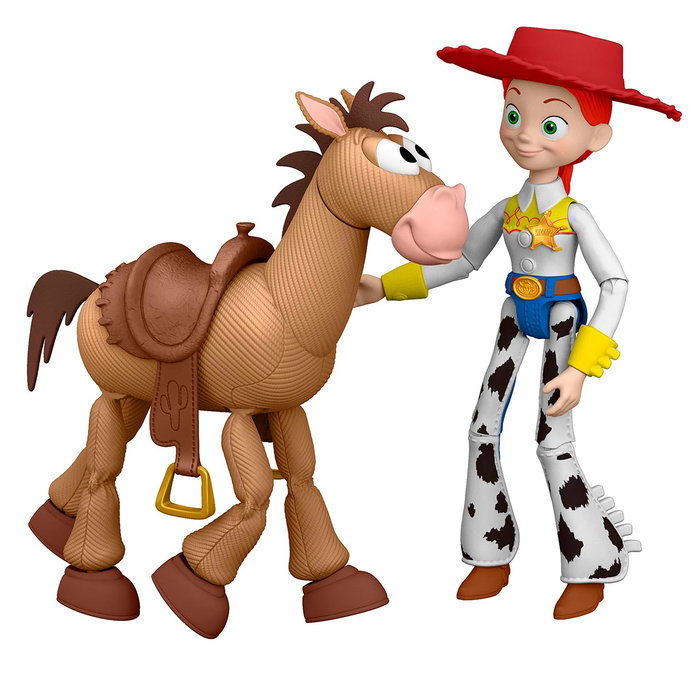 Mattel Jkv21 Pack de 2 Figuras de Acción Jessie y Perdigón Toy Story 5 Disney Pixar para Niños +4 Años