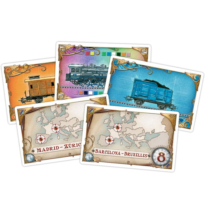 Asmodee Juego de Mesa ¡Aventureros al Tren! Europa | Estrategia Familiar | Aventura Ferroviaria | Edad 8+ | Español | Caja Completa