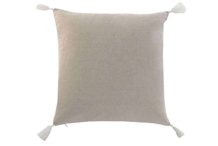 DKD Home Decor Cojín Urban Beige Blanco 45 x 45 cm 2 Unidades