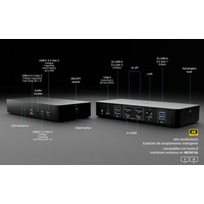 I-tec Docking Station Universal Intelligent Dual Display 13 en 1 con Power Delivery 100W Negro