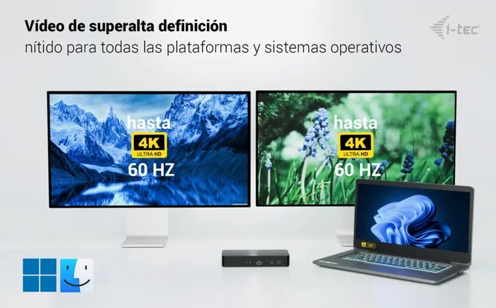 i-tec Universal Intelligent Dual Display Dock PD100W