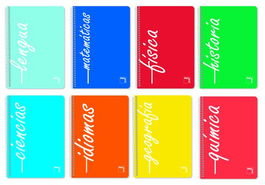 Bloc Pacsa Asignaturas Tapa Pp Fº 80H Horizontal 90G Surtido (8 Mod.) (Set de 8)