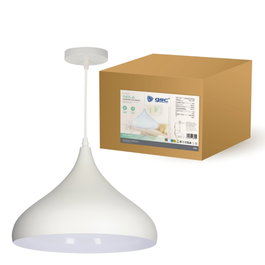 GSC Evolution Lámpara de techo colgante Serie Nola E27 Ø320mm Blanco
