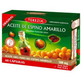 TEREZIA Aceite de Espino Amarillo 60 Cápsulas - Fuente Natural Omega 3-6-7-9 y Carotenoides