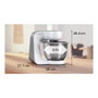 Bosch MUM58200 Serie 4 Máquina de Cocina Blanca con Tazón de 3,9L