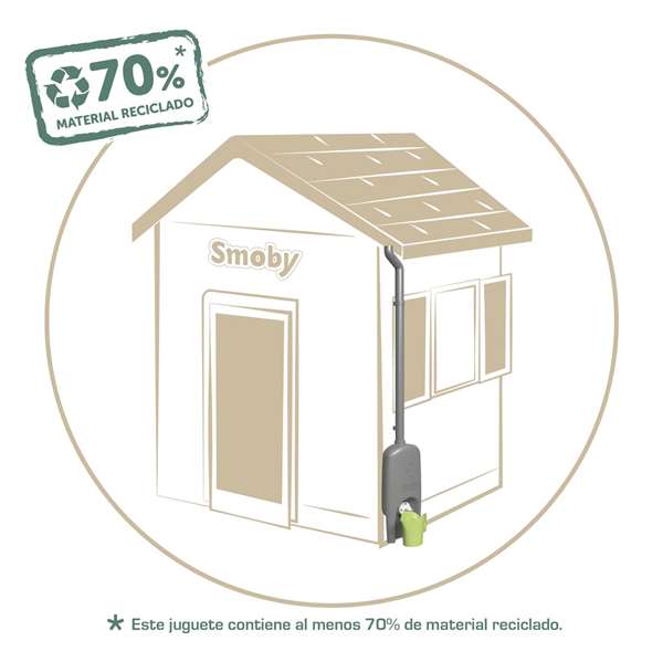Smoby S.Life Recoge Aguas con Canalón, Depósito, Grifo y Regadera