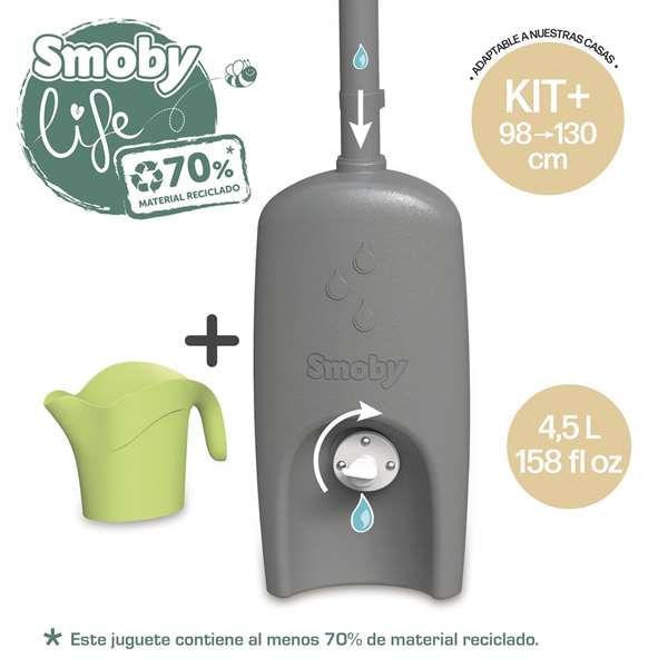 Smoby S.Life Recoge Aguas con Canalón, Depósito, Grifo y Regadera