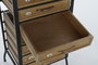 DKD Home Decor Cajonera Vintage 12 Cajones Negro Natural 33 x 122 x 40 cm