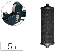 Meto Rodillo Entintador Tinta Negra Pack 5 Unidades Compatible Etiquetadora Tovel Compact 1 Línea