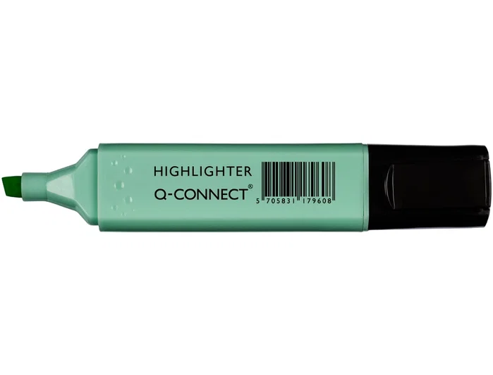 Q-connect Rotulador Fluorescente Pastel Azul Punta Biselada