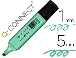 Q-connect Rotulador Fluorescente Pastel Azul Punta Biselada