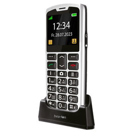 Beafon SL260 LTE Teléfono Móvil 4G, Pantalla 2.2" TFT, Batería 800 mAh, USB Tipo C, Bluetooth, Linterna, Radio FM, Color Negro/Plata