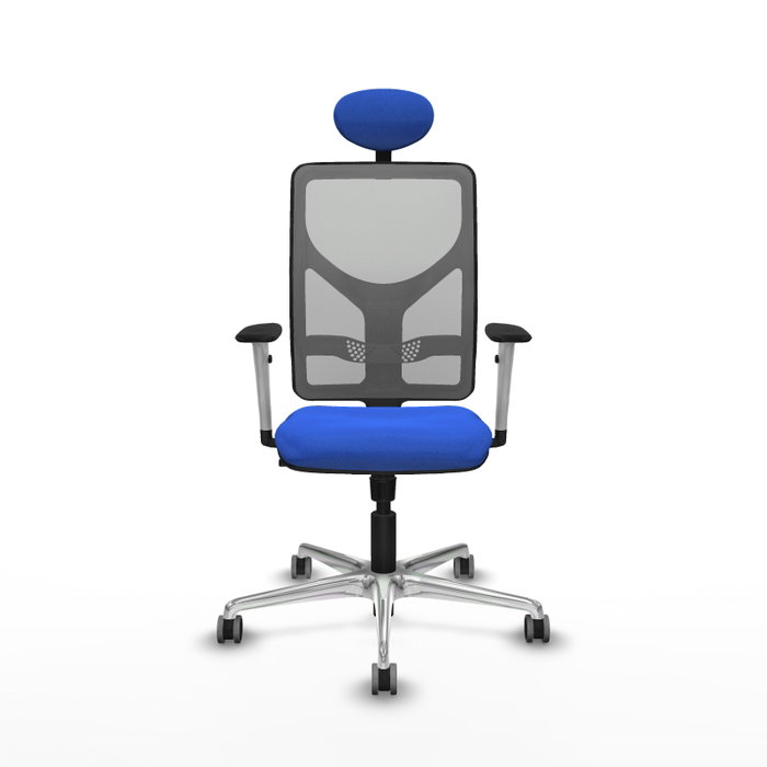 PIQUERAS Y CRESPO Silla de oficina Motilla con mecanismo Sincro Azul y Gris