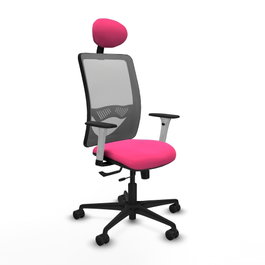 PIQUERAS Y CRESPO Silla de oficina Zulema Rosa y Gris