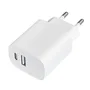 Leotec LECSPH20W2W - Cargador de Pared 20W Carga Rápida PD 3.0 con 1 Puerto USB-C y 1 Puerto USB-A, para Smartphone y Tableta