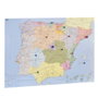 Faibo Mapa de España y Portugal Plastificado Enrollado
