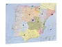 Faibo Mapa Mural España y Portugal Autonómico Plastificado Enrollado 98x134 cm
