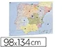 Faibo Mapa Mural España y Portugal Autonómico Plastificado Enrollado 98x134 cm