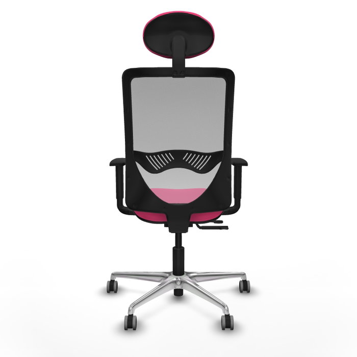 PIQUERAS Y CRESPO Silla de oficina Zulema Rosa y Gris con mecanismo Sincro/Traslack PIQUERAS Y CRESPO Silla de oficina Zulema Rosa y Gris con mecanismo Sincro/Traslack