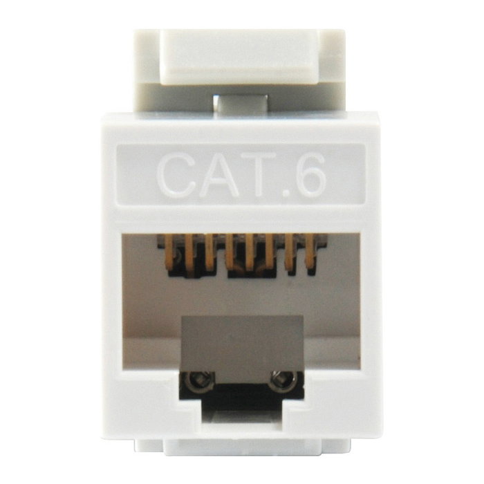 Equip 769213 - Módulo RJ-45 Keystone Jack sin blindaje Cat6, plano, blanco, conector IDC, pack de 8 unidades