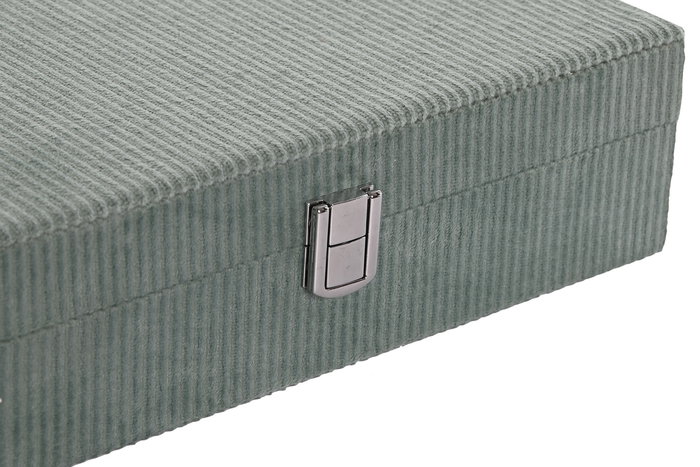 Joyero Glam DKD Home Decor Verde Marron Claro 19 x 7 x 28 cm (4 Unidades)