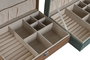 Joyero Glam DKD Home Decor Verde Marron Claro 19 x 7 x 28 cm (4 Unidades)