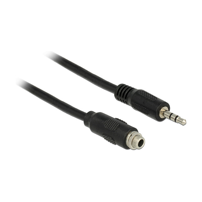 DeLOCK Cable de Audio 3,5 mm Macho a Hembra 1 m Negro DeLOCK Cable de Audio 3,5 mm Macho a Hembra 1 m Negro