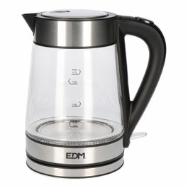 Edm Hervidor de agua de cristal y acero inoxidable 1,7 l 1850-2200W