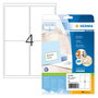 HERMA Etiquetas de dirección Premium A4 blanco 99,1 x 139,0 mm 100 unidades