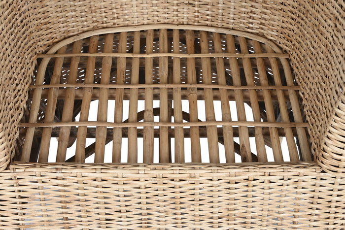 DKD Home Decor Sillón Bali Natural Ratán 64 x 86 x 67 cm Hecho a Mano con Cojín