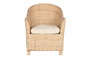 DKD Home Decor Sillón Bali Natural Ratán 64 x 86 x 67 cm Hecho a Mano con Cojín