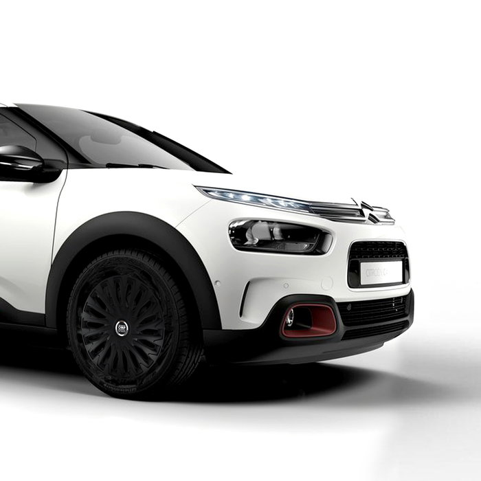 Omp Tapacubos Stinger Juego de 4 ABS Negro 16 Pulgadas OMPS07021601