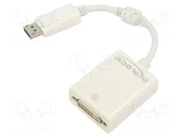 DeLOCK Adaptador de vídeo DisplayPort a DVI-I 61765 Blanco