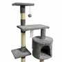 Paloma Rascador para gatos gris oscuro 40 x 40 x 114 cm - 3 plataformas, 1 cuerda, 1 nicho, rascadores