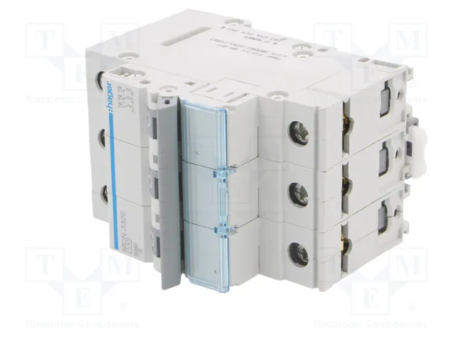 HAGER MCN332E Interruptor magnetotérmico 3 polos 32A 6kA HAGER MCN332E Interruptor magnetotérmico 3 polos 32A 6kA