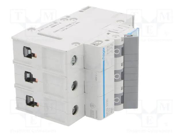 HAGER MCN332E Interruptor magnetotérmico 3 polos 32A 6kA HAGER MCN332E Interruptor magnetotérmico 3 polos 32A 6kA