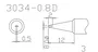 QUICK Punta de soldadura tipo destornillador 0,8x0,5mm Q305-0.8D