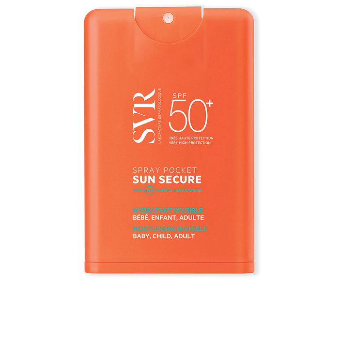 SVR SUN SECURE Spray Pocket SPF50+ 20 ml - Protección Solar Facial y Corporal Ultracompacta con Filtros Orgánicos, para Pieles Sensibles SVR SUN SECURE Spray Pocket SPF50+ 20 ml - Protección Solar Facial y Corporal Ultracompacta con Filtros Orgánicos, para Pieles Sensibles