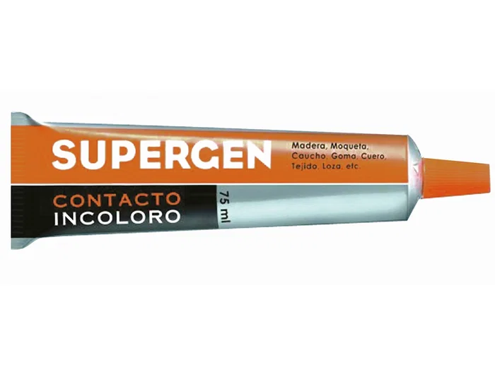 Supergen Pegamento Contacto Incoloro 75 ml para Bricolaje y Reparación