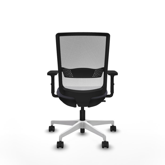 PIQUERAS Y CRESPO Silla de oficina Haches con mecanismo Sincro/Traslack, Gris oscuro y Blanco