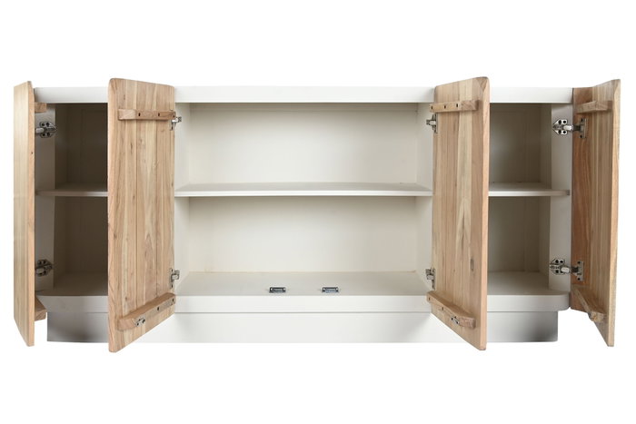 DKD Home Decor Buffet Mango y Acacia 170x40x80 Natural/Blanco