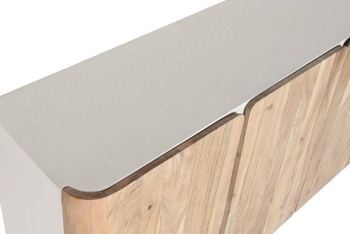 DKD Home Decor Buffet Mango y Acacia 170x40x80 Natural/Blanco