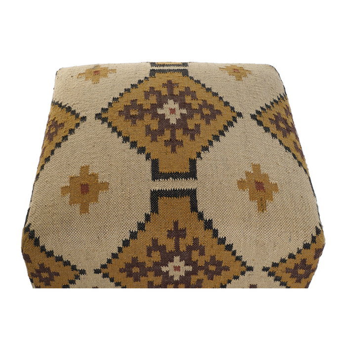 Reposapiés Home ESPRIT Beige Mostaza 80 x 80 x 44 cm